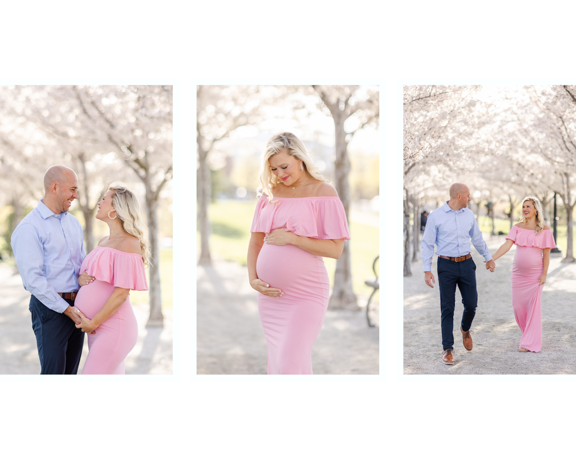 Maternity photoshoot with husband and wife
