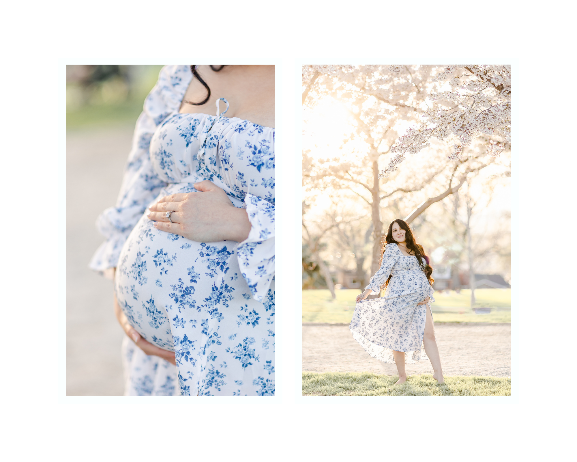 Maternity photoshoot with an expecting mother